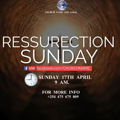 Ressurection Sunday Service Poster Template Postermywall