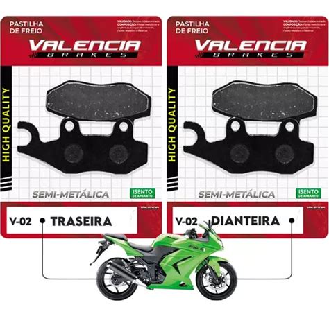 Kit Jogo Pastilha Freio Kawasaki Ninja R Em Diante