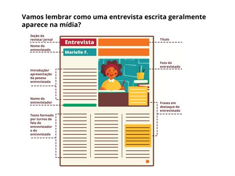 Planejamento de uma entrevista escrita Planos de aula 6º ano