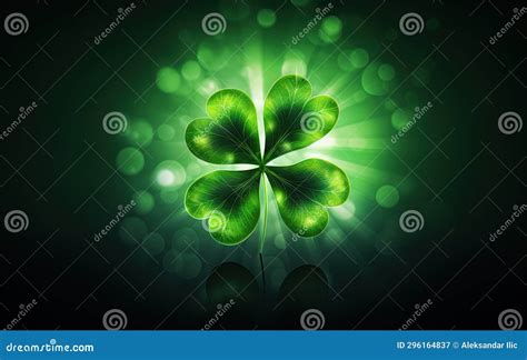 Four Leaf Clover Background St Patrick S Day Wallpaper Design