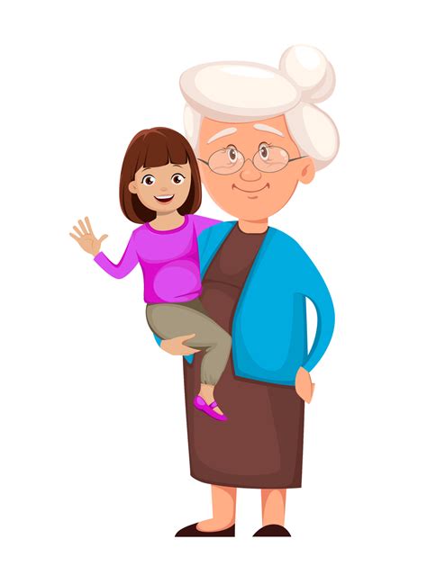 Grandma And Granddaughter Clipart