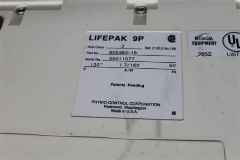 Physio Control Lifepak 9p Defibrillator Mag Medical Equipment