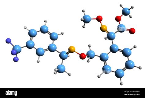 D Image Of Trifloxystrobin Skeletal Formula Molecular Chemical