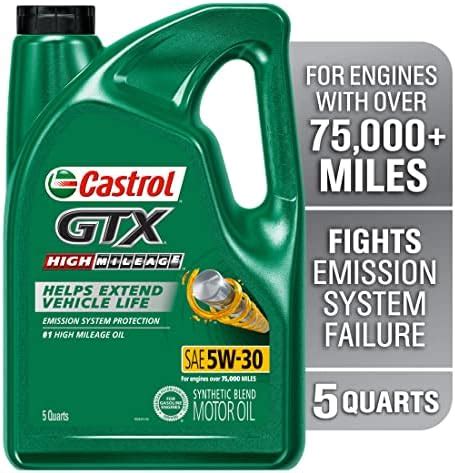 Castrol Gtx High Mileage W Motor Oil Quart Amazon Ca