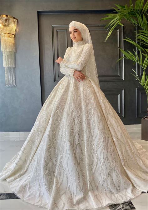 Turkish Wedding Dress Muslim Wedding Gown Wedding Hijab Muslimah