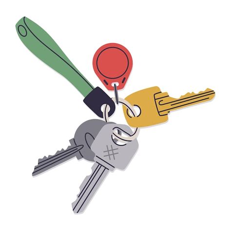 Premium Vector Modern Key Bunch Real Estate Property Entrance Keys