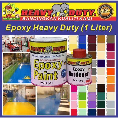 HEAVY DUTY EPOXY WATERPROOF FLOOR PAINT 1L Include Hardener CAT