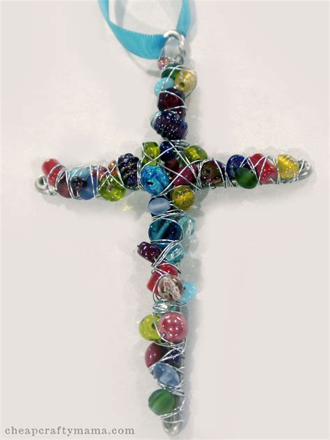 Beaded Cross Ornamentwall Hanging Cross Crafts Beaded Cross