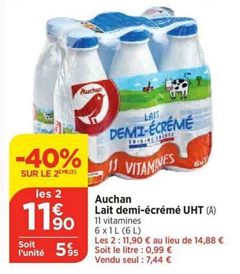 Promo Auchan Lait Demi Cr M Uht Chez Atac Icatalogue Fr