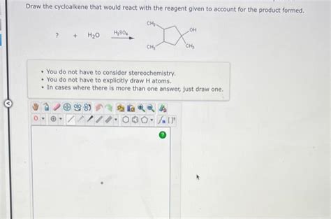 Solved Complete The Following Reaction By Drawing The St