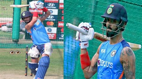 Virat Kohli Batting In Nets Today In Team India Practice Session Today