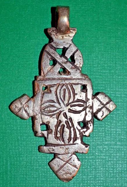 VINTAGE ETHIOPIAN ORTHODOX Christian Handmade Coptic Gold Cross