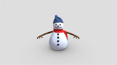 Cartoon Snowman Buy Royalty Free 3D Model By 3DAnvil E1508fd