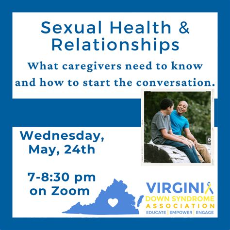 Virginia Down Syndrome Association Sexual Health And Relationships What Caregivers Need To Know