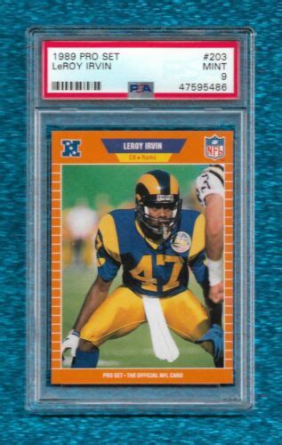 Pro Set Leroy Irvin Psa Mint Pop Only Higher Rams