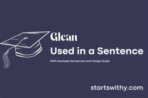 Glean In A Sentence Examples 21 Ways To Use Glean