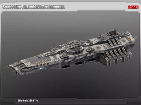 Spaceship Falkenhayn Dreadnought 3d Space Unity Asset Store Space