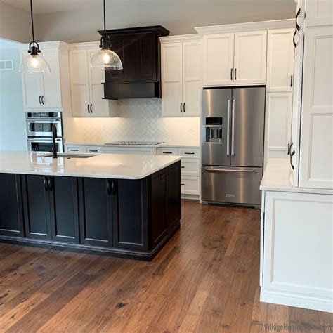 Ivory White And Dark Java Great Room Kitchen With Cambria Quartz Village Home Stores