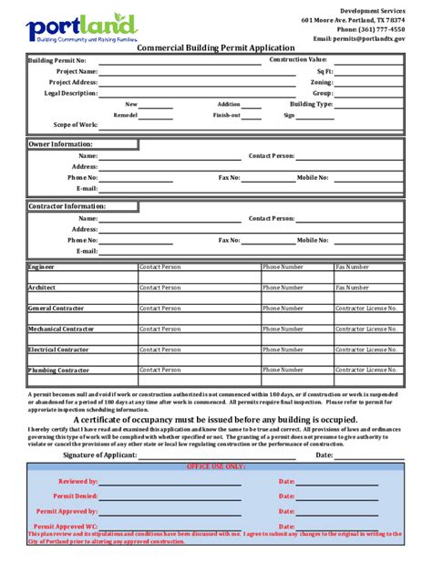 Fillable Online Commercial Development Permitting And Inspections