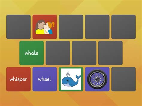 Phonics 2 Wh Matching Pairs
