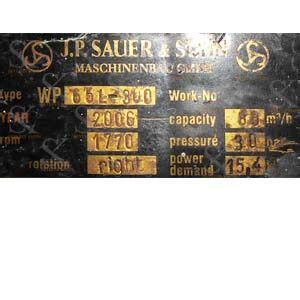 Marine Air Compressor J P Sauer Sohn Wp L