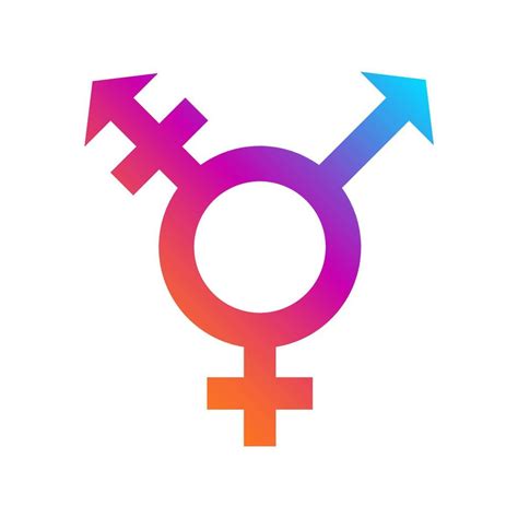 Unisex Of Intersekse Symbool Icoon Mannetje En Vrouw Symbolen Hermafroditisme Of Transgender