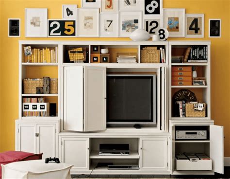 Tv Bookshelf Wall Genius Hidden Tv Ideas For A Living Room