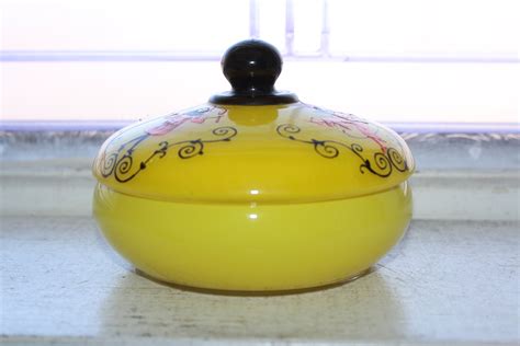 Art Deco Powder Jar Dresser Jar Vintage 1930s Czechoslovakia