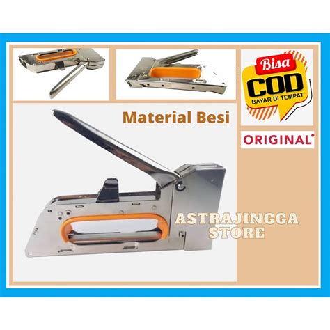 Jual Stapler Tembak Cekrekan Pengokot Hekter Gun Tacker Staples