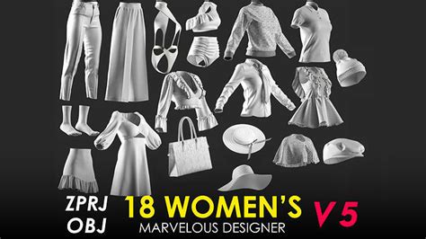 18 Womens Clothes Vol 5 Marvelous Designer 3d Model Cgtrader