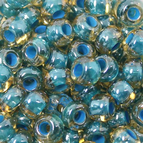 2 0 Czech Seed Bead Denim Blue Lined Topaz Garden Of Beadin