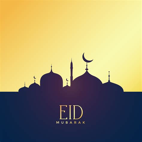 Premium Eid Mubarak Golden Background Download Free Vector Art Stock