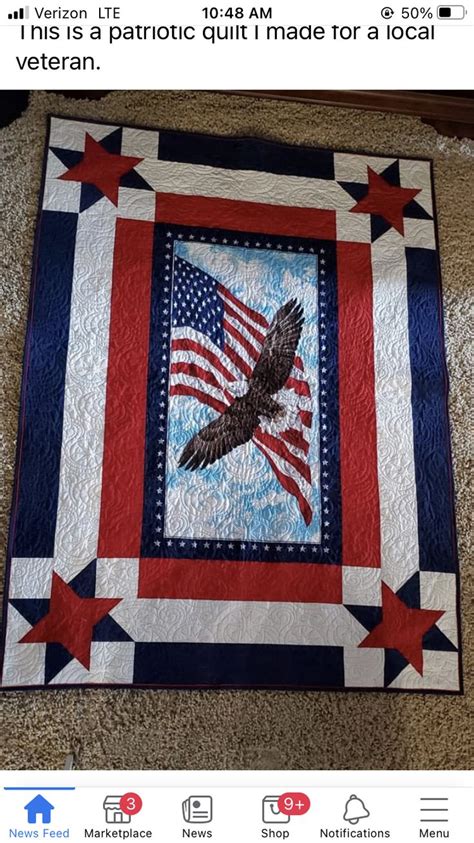 Pin By Debbie Versnik On Quilts Of Valor Patriotic Quilts Eagle