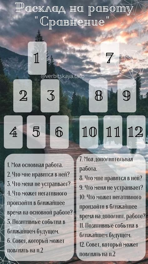 Расклад Таро на работу "Сравнение"