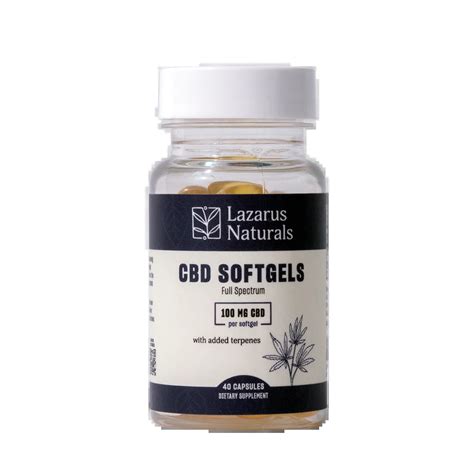 Lazarus Naturals 100mg Full Spectrum Cbd Softgels Columbus Botanical Depot