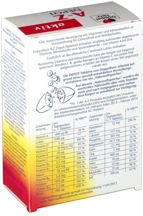 Doppelherz A Z Depot Tabletten Stk Ab Preisvergleich Bei