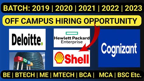 5 OFF CAMPUS DRIVE FOR 2022 BATCH URGENT OFF CAMPUS DRIVES OFF