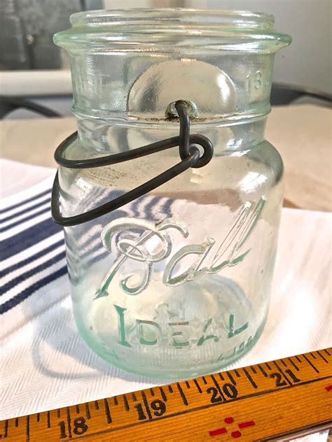 Vintage Ball Ideal Glass Jar Etsy Glass Jars Jar Small Kitchen Storage