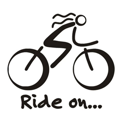 Ride On Bicycle Sport Sticker Car Window Door Auto Bumper Laptop Vinyl