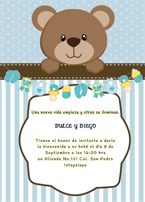 Extraordinario Invitaciones Para Baby Shower Nino Para Imprimir