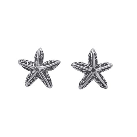 Sterling Silver Small Starfish Studs 925 Mermaid Stud Earrings