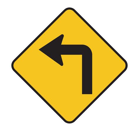 Turn Left Traffic Road Sign 11755970 Vector Art At Vecteezy