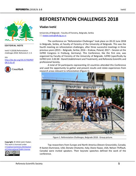 (PDF) Reforestation challenges 2018