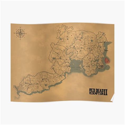 Red Dead Redemption Poster Map