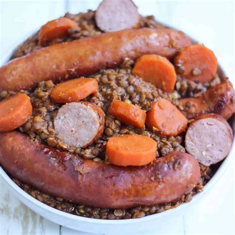 Recette Des Saucisses Aux Lentilles Elle Mijote Quelque Chose