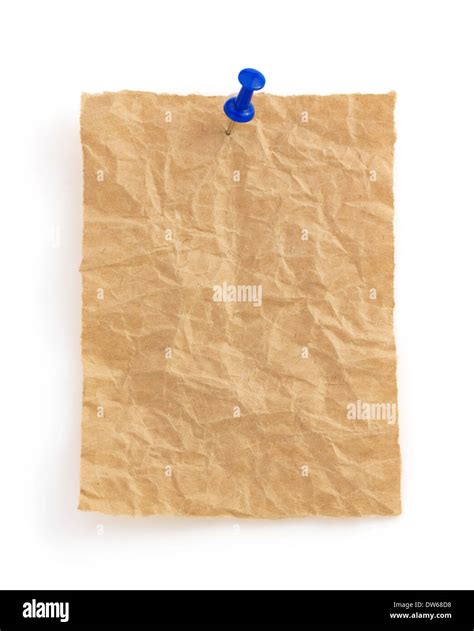 Wrinkled Note Paper Isolated On White Background Stock Photo Alamy