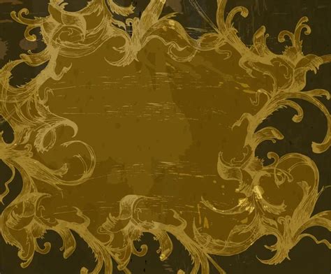 Gold Floral Frame Stock Vector By Designious 10802125