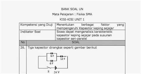 Soal Kapasitor Lembar Edu