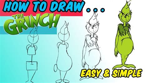 How To Draw The Grinch Easy And Simple Youtube