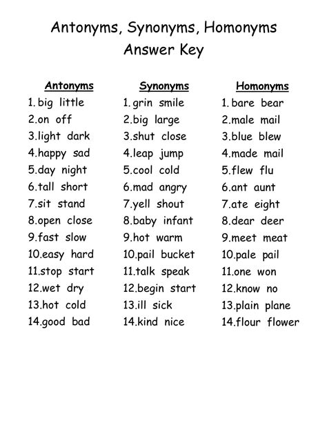 Scavenger Hunt Antonyms Synonyms Homonyms Made By Teachers